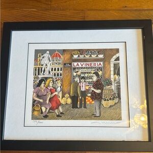 Guy Buffet "La Vineria" Limited Edition Numbered Lithograph.  #274/2000